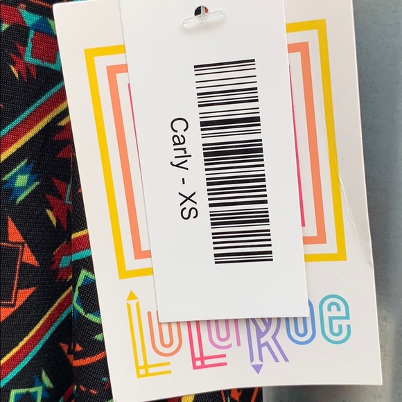 NWT Lularoe Carly Print T-Shirt XS Dress - Picture 6 of 9